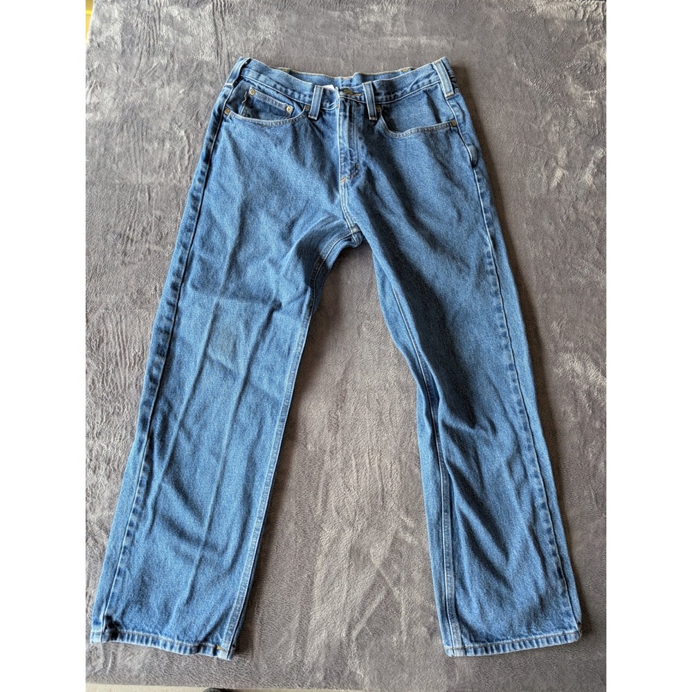 Carhartt B460 DVB Relaxed Fit Denim Jeans Mens 34x30 Dark Vintage Blue Straight